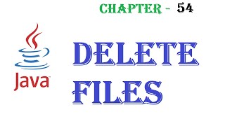 Java delete file - Java tutorial - w3Schools - Chapter-54 English