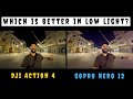 GoPro Hero 12 vs DJI Osmo Action 4 - Low Light Tests