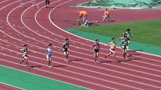 男子100m_決勝1組_第51回北海道高体連札幌支部新人陸上20190817