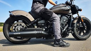 Indian Scout Bobber 1250 Miller Exhaust (Street Legal)