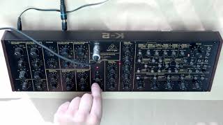 Behringer K-2 synthesizer - Quick Demo (no talking, no patch cables)