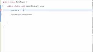 Java Tutorial 2 - Data Types