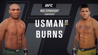 #UFC258 February 13 2021 Kamaru Usman vs Gilbert Burns EA SPORTS™ UFC® 4 Fight Simulation #ufcpex