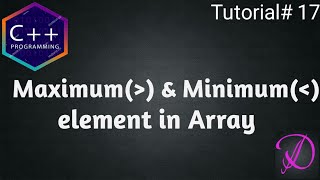 Find the max or min value in an array(C++ Tutorial in English) | Programming With Danish