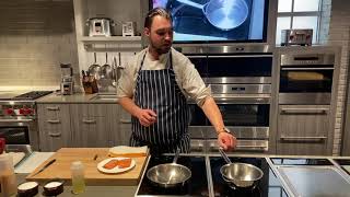 Wolf Induction Cooktop demonstration - salmon