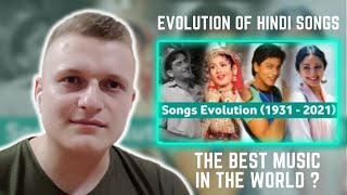 Evolution Of Hindi Film Songs 1931-2021 | Foreigner Reaction