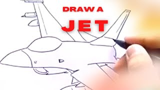 How to draw a cartoon jet faster