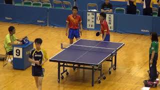 2016年IH 卓球 男子 学校対抗 準々決勝 大阪桐蔭（大阪）vs 龍谷大平安（京都）第3試合