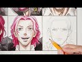 drawing shanks in different anime styles シャンクス12種類のアニメスタイルで描く）onepiece film red