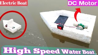 High Speed Water Boat. Thermocol electric boat. Diy Single Motor RC Boat.