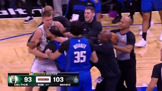 Kristaps Porzingis gets into FIGHT with Jalen Suggs \u0026 Goga Bitadze 😳