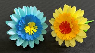 Flowers Making With Paper Easy And Beautiful | How To Make Flower With Colour Paper