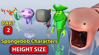 SpongeBob Character Height Size Comparison | Spongebob Character Size Comparison | SpongeBob Data
