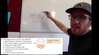 Angles/Volume of a Hexagonal Prism