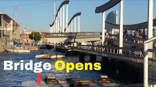 La Rambla de Mar Bridge Opens: Wooden Walkway at Port Vell Connects Maremagnum