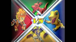 Digimon Rumble Arena 2 Flamon vs Agumon vs Guilmon vs Diaboromon