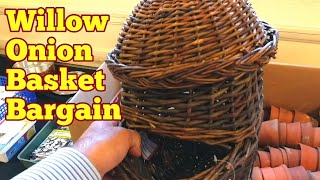 Bargain Willow Onion Basket Bought For £2! / No Dig Allotment Kitchen Garden \u0026 Polytunnel