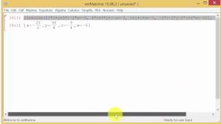 Solving System of Equations Using WxMaxima