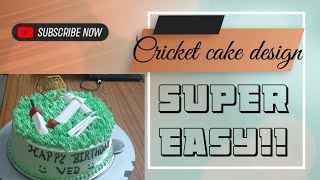 cricket theme cake design