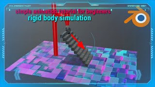 simple animation tutorial for beginners {ball falling from stairs} | rigid body simulation |