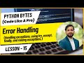 Day 15: Error Handling in Python | try, except, finally Explained!