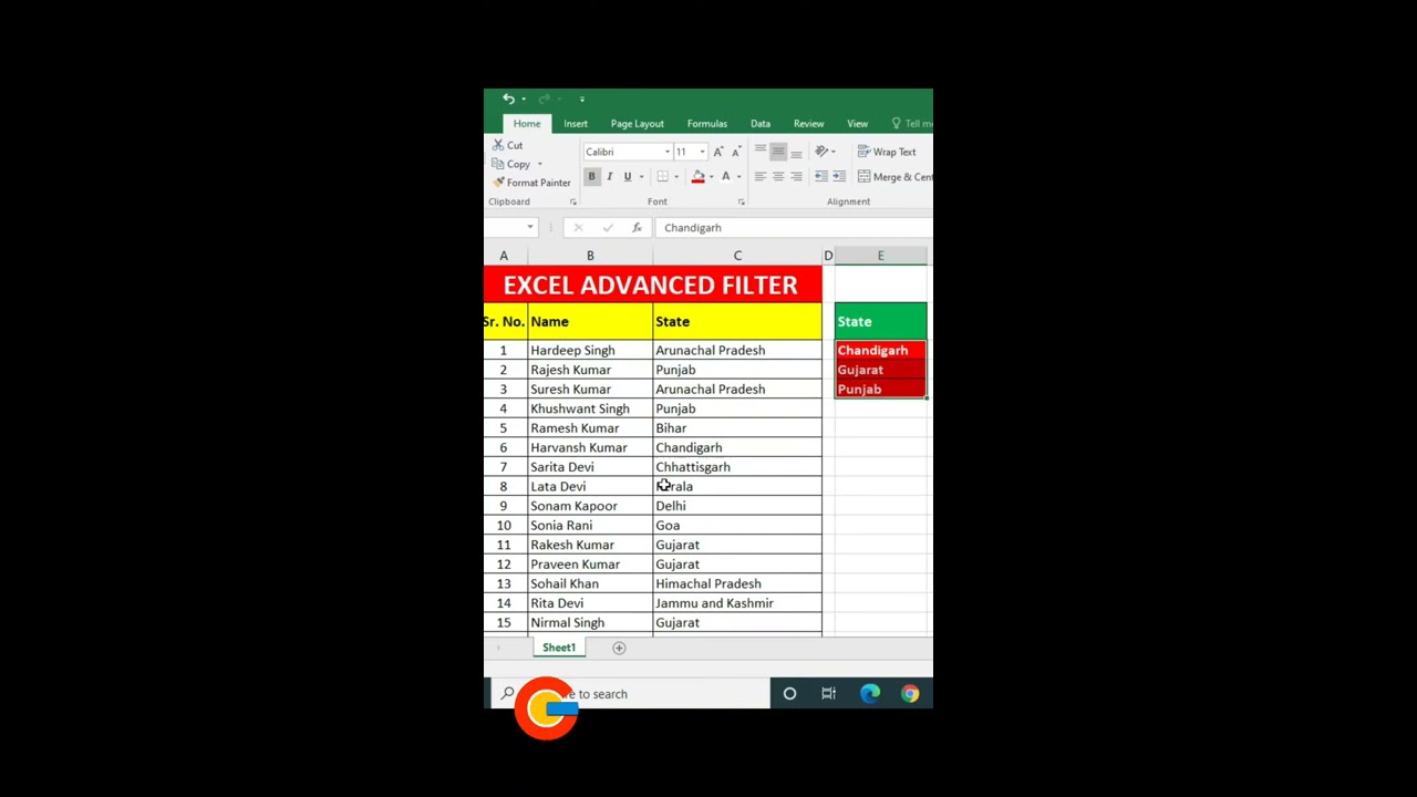 Как использовать расширенный фильтр в Excel Учебное пособие по Microsoft Excel #shorts