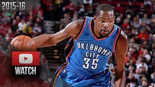 Kevin Durant Full Highlights at Trail Blazers (2016.01.10) - 28 Pts