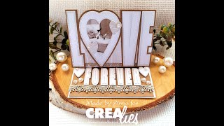 Crealies 22 11 30 Forever Love wedding easelcard by Anna