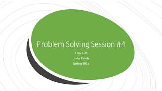 Problem Solving Session 4