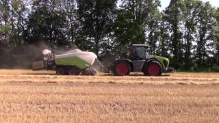 Claas Xerion 4wd Tractor and Big Baler