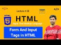 HTML Tutorial for Beginners - 08 - Form And Input Tags in HTML