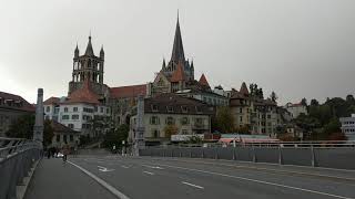 远眺瑞士洛桑大教堂 Cathedral Church Lausanne Switzerland Catedral Suiza