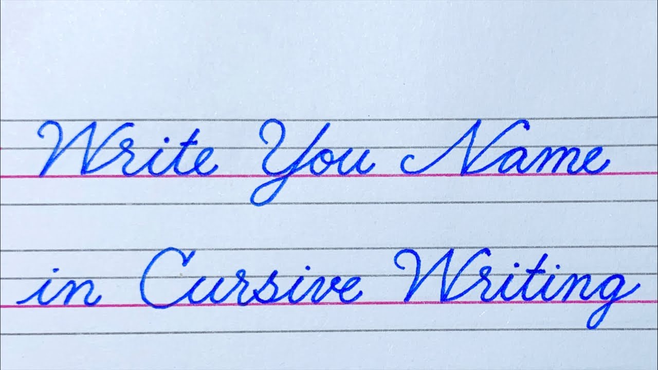 How To Write Your Name In Cursive Writing Youtube How To Write Your Name In Cursive Writing Youtube