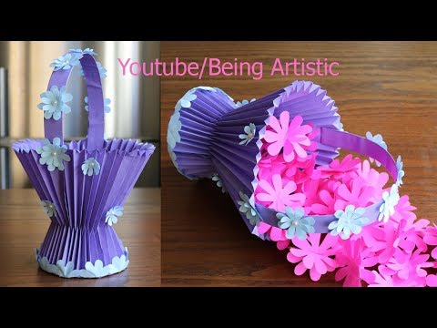 How To Make A Paper Basket - DIY - Paper Craft How To Make A Paper Basket - DIY - Paper Craft