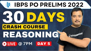 IBPS PO 2022 Reasoning Practice Class | Study Smart | DAY 5