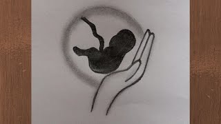 How to draw a Save girl child | Awareness drawing | Easy drawing | @TamilNewArt