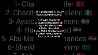 Top 7 great people in history