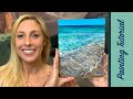 Shallow Water Beach Acrylic Painting Tutorial in REAL TIME