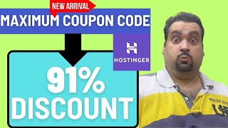 Maximum Hostinger Coupon Code Discount 2024 - 91% Coupon Code for  Hostinger