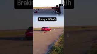 BMW brake system at 150km/h