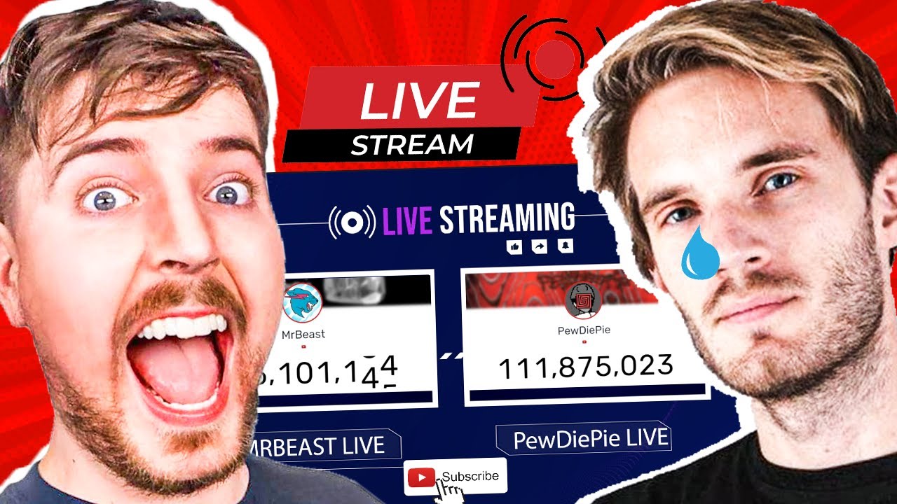 MrBeast Vs PewDiePie YouTube Live Sub Count - YouTube