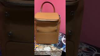 LOEWE goya small backpack牛皮双肩包男女通用包包实物拍摄