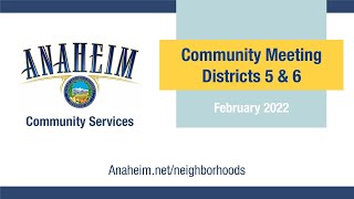 Neighborhood Services District 5 & 6 Community Meeting