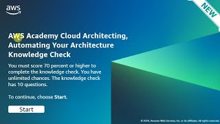 Module 11 Knowledge Check Answers | Automating Your Architecture | AWS CLOUD ARCHITECTING