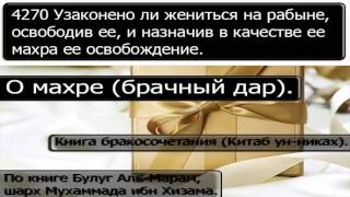 4270 Узаконено ли жениться на рабыне, освободив ее, и назначив в качестве ее махра