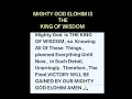 MIGHTY GOD ELOHIM IS THE KING OF WISDOM , #thisisthegospelpreacheduntoyou