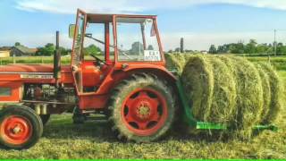 Driving \u0026 storing bales/Zetor 3511/double forks/tractor forklift/sesson2017