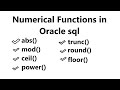 Numerical functions in oracle sql | mod, floor, ceil, abs , power ,trunc function in sql
