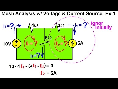 Electrical Engineering: Ch 3: Circuit Analysis (13 Of 37) Mesh Analysis ...