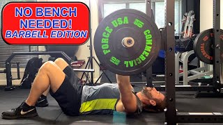 Chest Exercises on the Floor- No Bench Needed! Barbell Edition